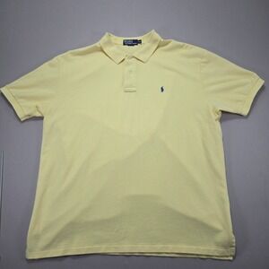 Polo‎ Ralph Lauren XXL Yellow Short Sleeve Classic Fit Polo Shirt Mens